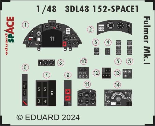 Go to product Eduard 3DL48152 - 1:48 Fulmar Mk.I Space 3D Decals + PE