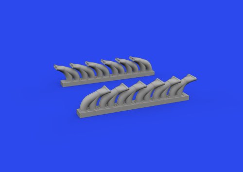 Go to product Eduard 648958 - 1:48 P-39 exhaust stacks fishtail Print 3D
