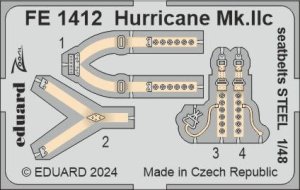 Eduard FE1412 - 1:48 Hurricane Mk.IIc seatbelts - Steel