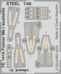 Eduard FE1410 - 1:48 Fulmar Mk.I seatbelts - Steel