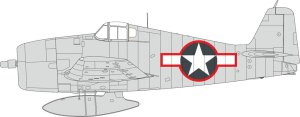 Eduard EX1003 - 1:48 F6F-3 US national insignia w/ red outline