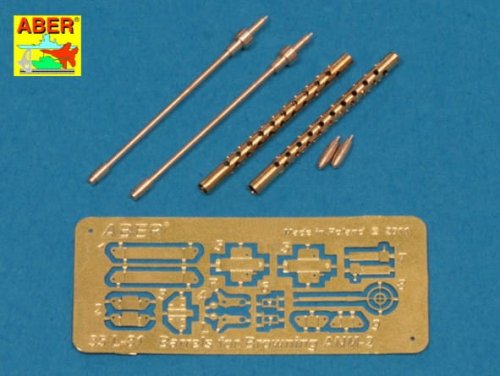 Go to product Aber 35L-081 - 1:35 2 metal gun barrels for cal .50 Browning ANM2 aircraft machine gun