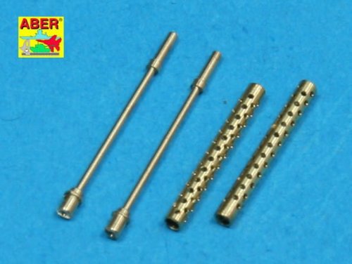 Go to product Aber 35L-082 - 1:35 2 metal gun barrels for Browning M-1919 A4 aircraft machine gun with a single piece muzzle