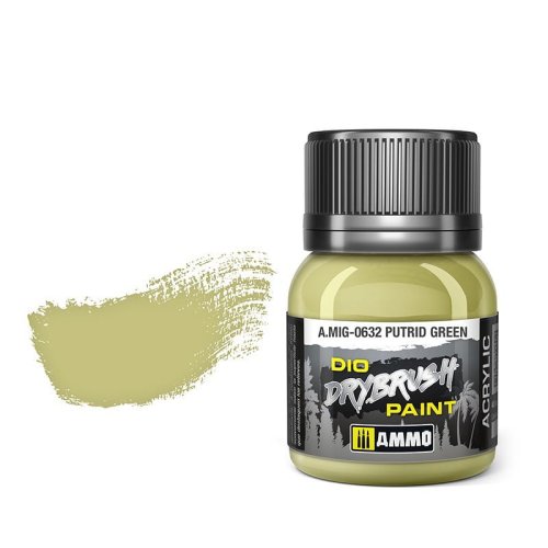 Go to product Ammo Mig 0632 - Dio Drybrush Putrid Green 40 ml