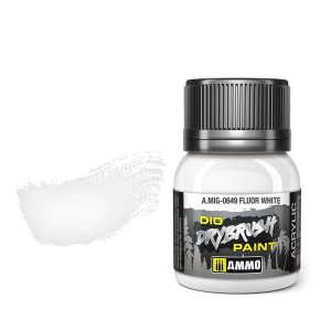 Ammo Mig 0649 - Dio Drybrush Fluor White 40 ml
