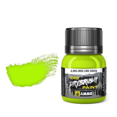 Go to product Ammo Mig 0650 - Dio Drybrush Lime Green 40 ml
