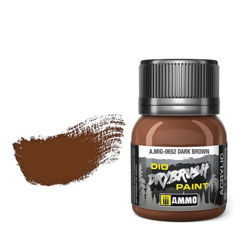 Go to product Ammo Mig 0652 - Dio Drybrush Dark Brown 40 ml
