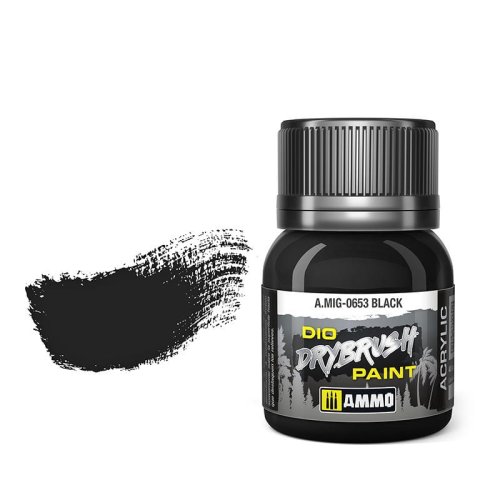 Go to product Ammo Mig 0653 - Dio Drybrush Black Brown 40 ml