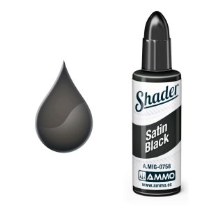 Ammo Mig 0758 - Matt Shader Satin Black 10 ml