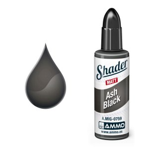 Ammo Mig 0759 - Matt Shader Ash Black 10 ml