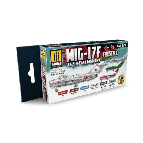 Go to product Ammo Mig 7254 - Mig-17F USSR - East Germany paint set