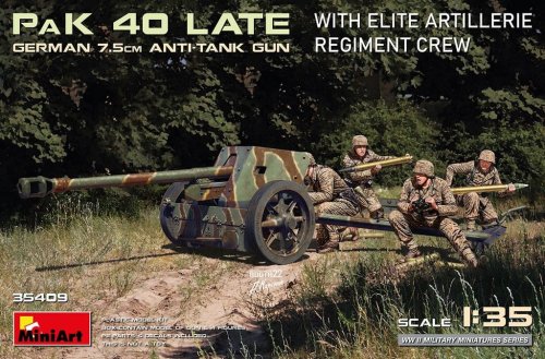 Go to product Miniart 35409  - 1:35 PaK 40 Late German 7,5 cm Anti-Tank Gun With Elite Artillery Regiment Crew