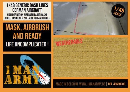 Go to product 1 Man Army 48GEN200 - 1:48 Generic Dash Lines German Aircraft