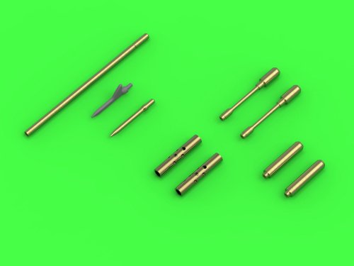 Go to product Master AM-72-155 - 1:72 F4F-3 Wildcat late - Browning .50 cal gun barrels with round cooling slots and two Pitot tube variants