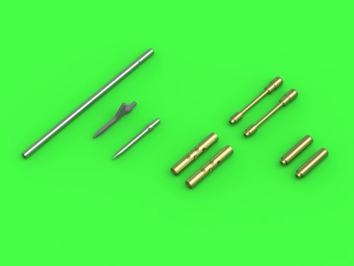 Go to product Master AM-32-126 - 1:32 F4F-3 Wildcat late - Browning .50 cal gun barrels with round cooling slots and two Pitot tube variants
