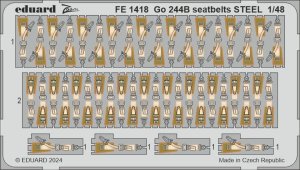 Eduard FE1418 - 1:48 Go 244B seatbelts - Steel