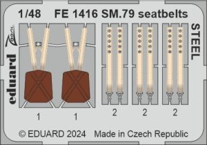 Eduard FE1416 - 1:48 SM.79 seatbelts - Steel