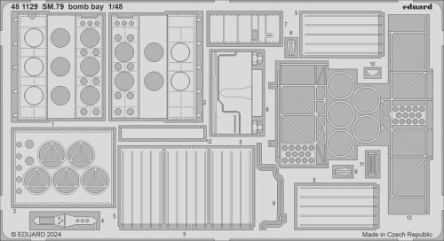 Go to product Eduard 481129 - 1:48 SM.79 bomb bay