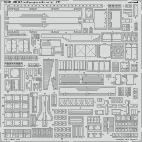 Go to product Eduard 36515 - 1:35 M16 U.S. multiple gun motor carrier