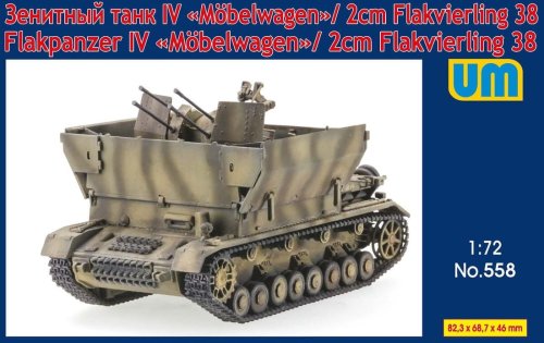 Go to product Unimodels 558 - 1:72 Flakpanzer IV Mobelwagen / 2 cm Flakvierling 38