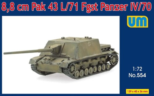 Go to product Unimodels 554 - 1:72 8,8 cm Pak 43 L/71 Fgst Panzer IV/70