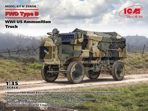 Go to product ICM 35656 - 1:35 FWD Type B WWI US Ammunition Truck
