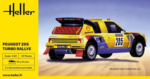 Go to product Heller 80189 - 1:43 Peugeot 205 Turbo Rally