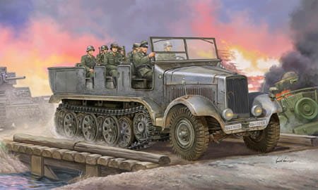 Go to product TRUMPETER 05531 - 1:35 German Sd.Kfz.6 Halbkettenzugmaschine Artillerieausfuhrung