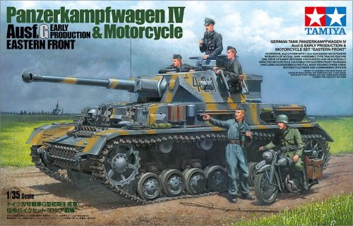 Go to product Tamiya 25209 - 1:35 Panzerkampfwagen IV Ausf.G Early Production & Motorcycle Set Eastern Front