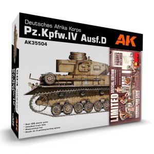 AK Interactive 35504-B - 1:35 Pz.Kpfw.IV Ausf.D Deutsches Afrika Korps + 5 Figures