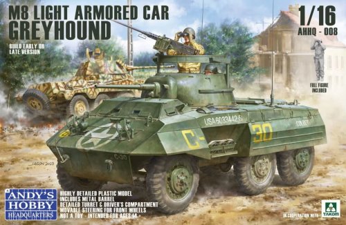 Go to product Andy's Hobby Headquarters AHHQ-008 - 1:16 M8 Greyhound US Light Armoured Car