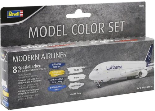 Go to product Revell 36203 - Modern Airliner acrylic paint set 8 x 18 ml
