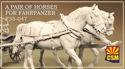 Go to product Copper State Models CSM F35047 - 1:35 A Pair of Horses for Fahrpanzer