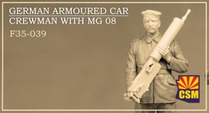 Copper State Models CSM F35039 - 1:35 German Armoured Car Crewman with MG 08