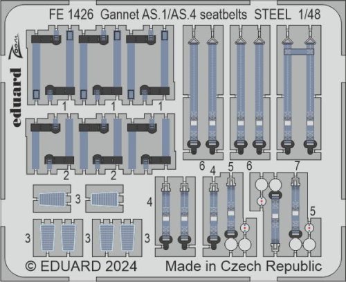 Go to product Eduard FE1426 - 1:48 Gannet AS.1/AS.4 seatbelts - Steel