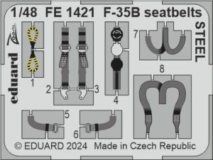 Eduard FE1421 - 1:48 F-35B seatbelts - Steel