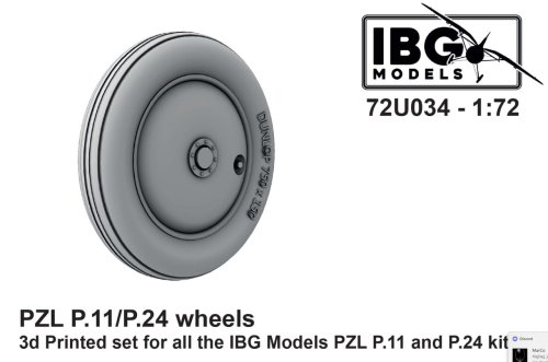 Go to product IBG 72U034 - 1:72 PZL P.11/P.24 Wheels 3D Printed Set for all IBG PZL P.11 and P.24 Kits