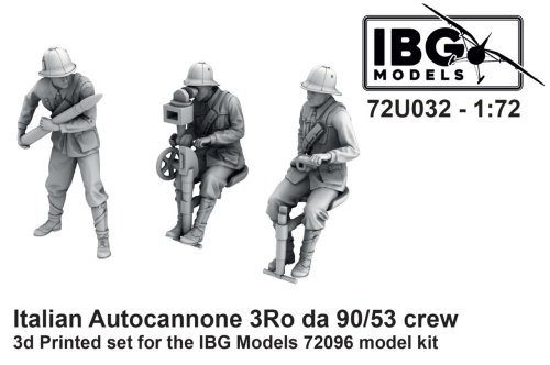 Go to product IBG 72U032 - 1:72 Italian Autocannone 3Ro da 90/53 Crew 3D Printed Set for IBG 72096 Kit