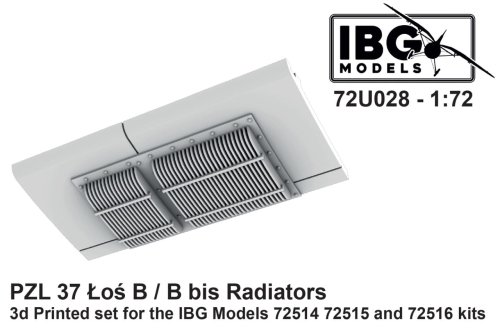Go to product IBG 72U028 - 1:72 PZL 37 Łoś B / B bis Radiators 3D Printed Set for IBG