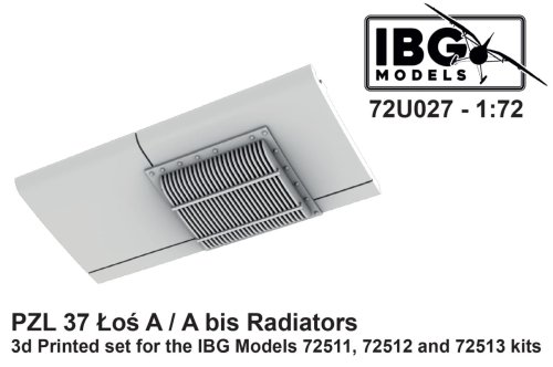 Go to product IBG 72U027 - 1:72 PZL 37 Łoś A / A bis Radiators 3D Printed Set for IBG