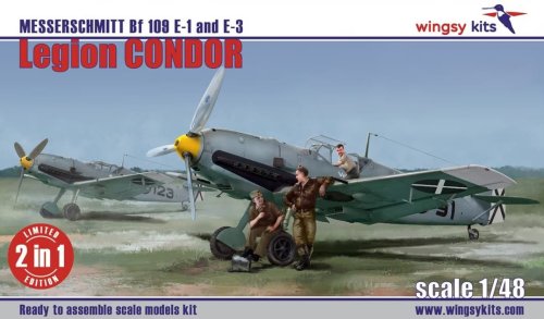 Go to product Wingsy Kits D5-09 - 1:48 Messerschmitt Bf 109 E-1 and E-3 Legion Condor