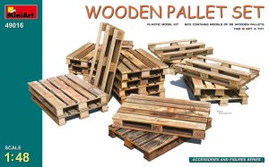 Miniart 49016 - 1:48 Wooden Pallet Set