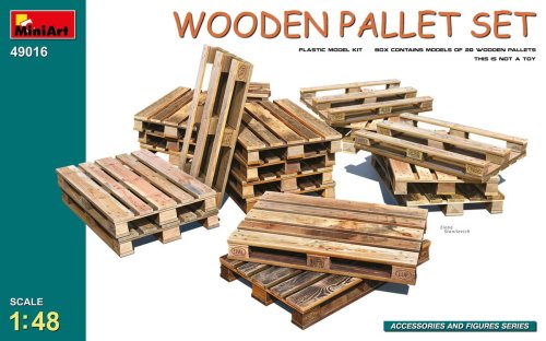 Go to product Miniart 49016 - 1:48 Wooden Pallet Set