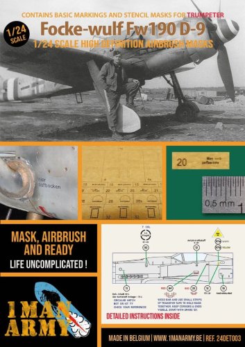 Go to product 1 Man Army 24DET003 - 1:24 Focke-Wulf Fw190 D-9 - Trumpeter