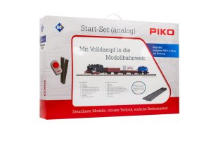 PIKO 57113 H0 Electrical railway set with steam locomotive and freight cars