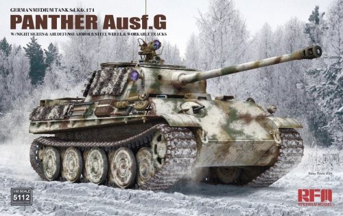 Go to product Rye Field Model 5112 - 1:35 Sd.Kfz.171 Panther Ausf.G with night sights & Air defence armor & Steel wheel