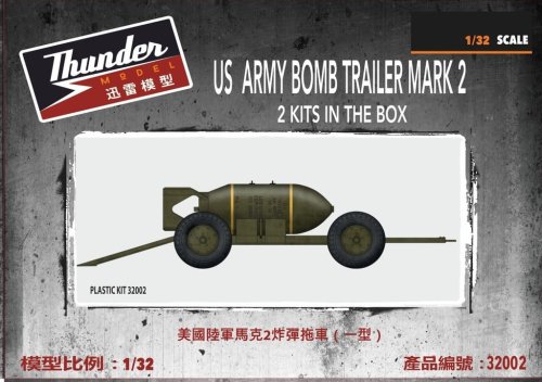 Go to product Thunder Model 32002 - 1:32 US Army Bomb Trailer Mark 2 - 2 Kits
