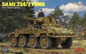 Rye Field Model 5110 - 1:35 Sd.Kfz.234/2 Puma with engine parts
