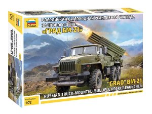 Zvezda 5051 - 1:72 Grad BM-21 Russian Truck Mounted Multiple Rocket Launcher