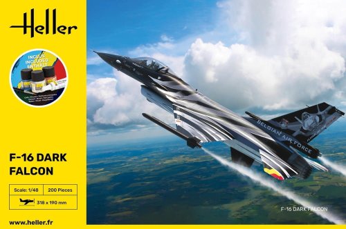 Go to product Heller 35411 - 1:48 F-16 Dark Falcon model set